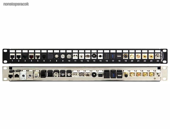 DeLock 19? Keystone Patch Panel 24 Port Black 228249 Patch panel