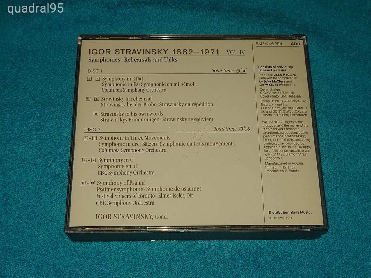 Igor Stravinsky &ndash; Symphonies DUPLA CD