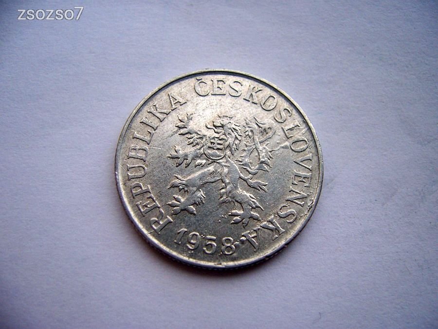 Csehszlovákia 10 Halér 1958  RITKA!