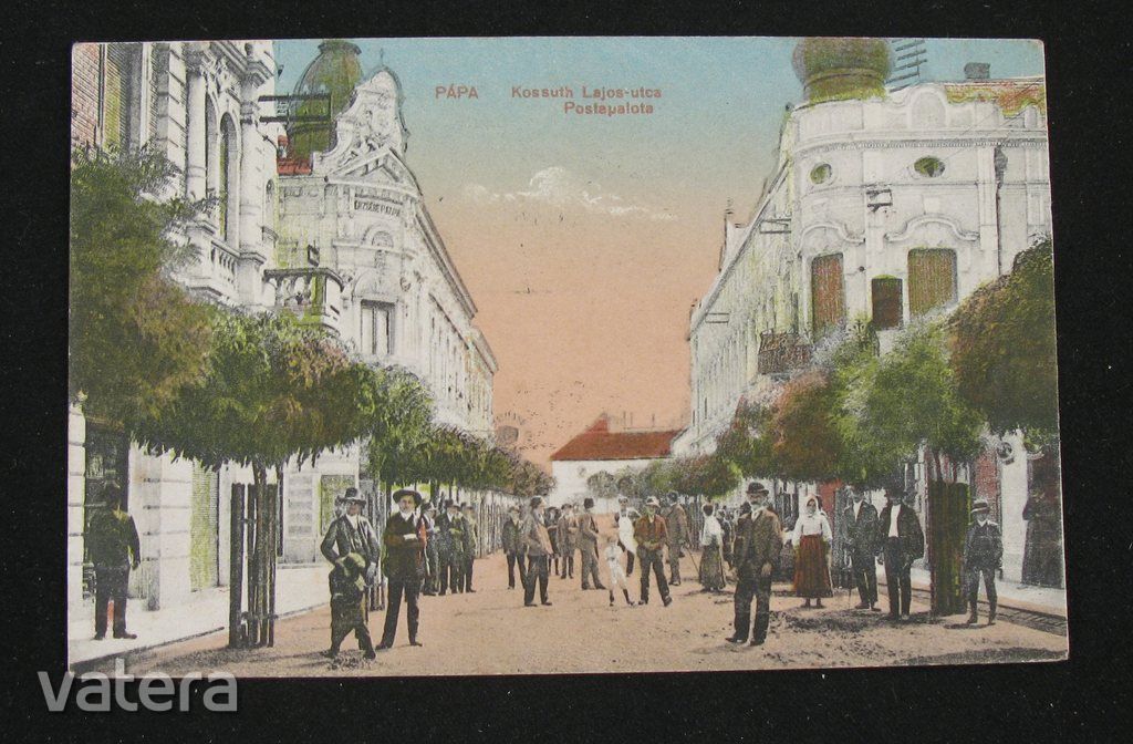 Pápa, Kossuth Lajos utca, posta,