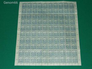 1919 Magyar Posta 25 fillér postatiszta teljes ív