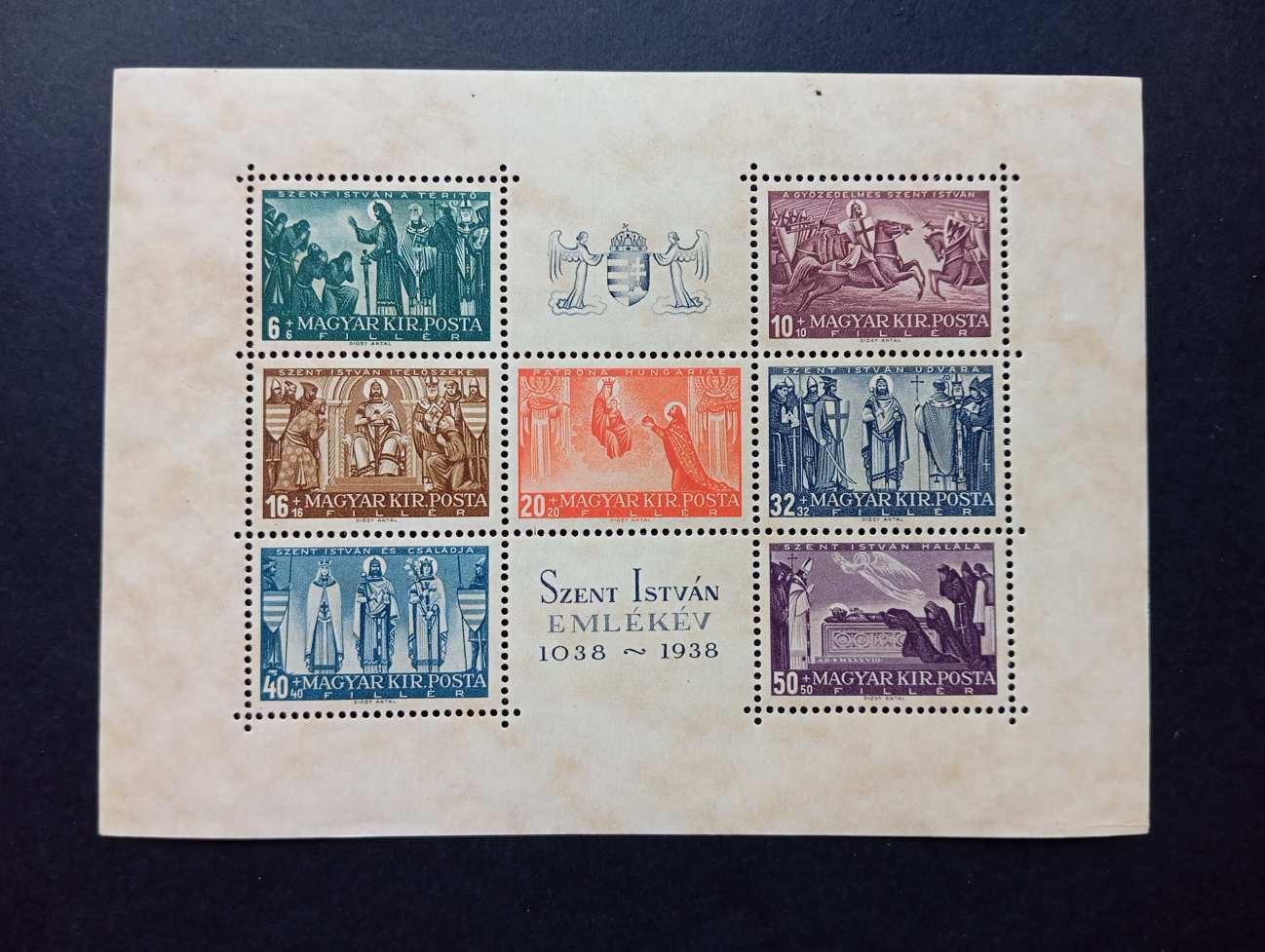 Magyarország 1938 Szent István blokk ** törések G3