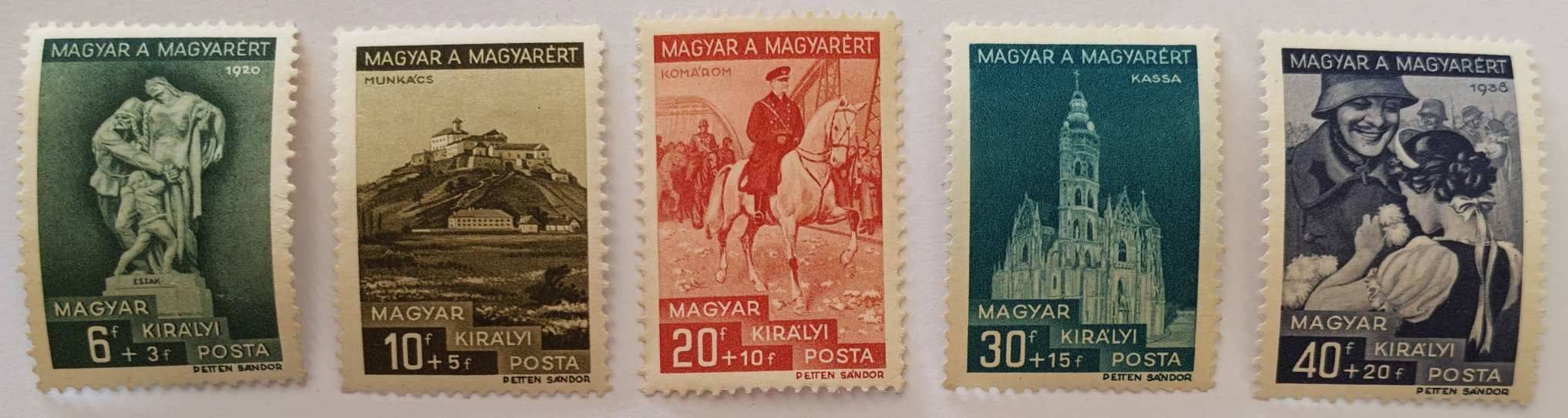 1939 Magyar A Magyarért Teljes Bélyegsor (**)!