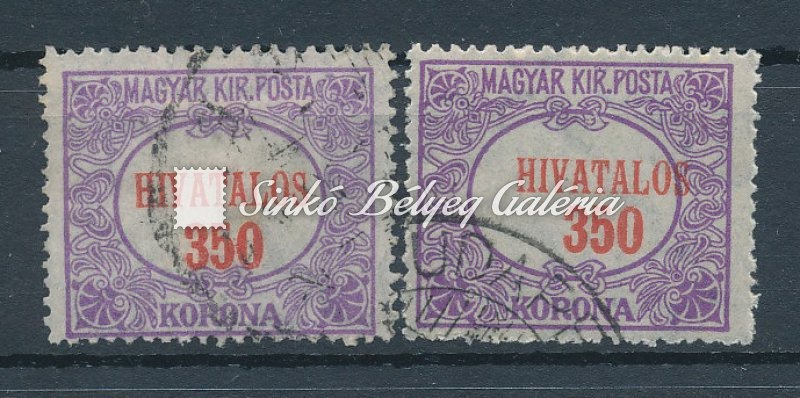 1921/24. Hivatalos 350K