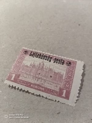 1921. Nyugat-Magyarország III. 1 Korona Parlament hármaslyukkal megszállás Bodor garanciajellel
