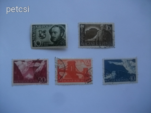 Magyar bélyeg / bélyegsor Gróf Széchenyi István 1941 2.