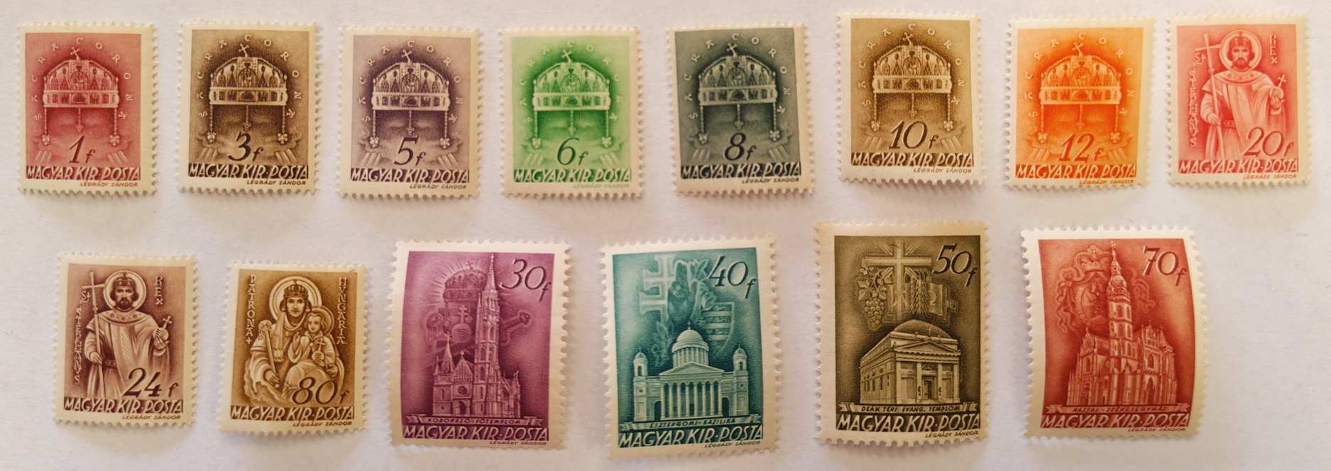 1941 Kormányzói Arcképsor (II.) Teljes Bélyegsor (**)