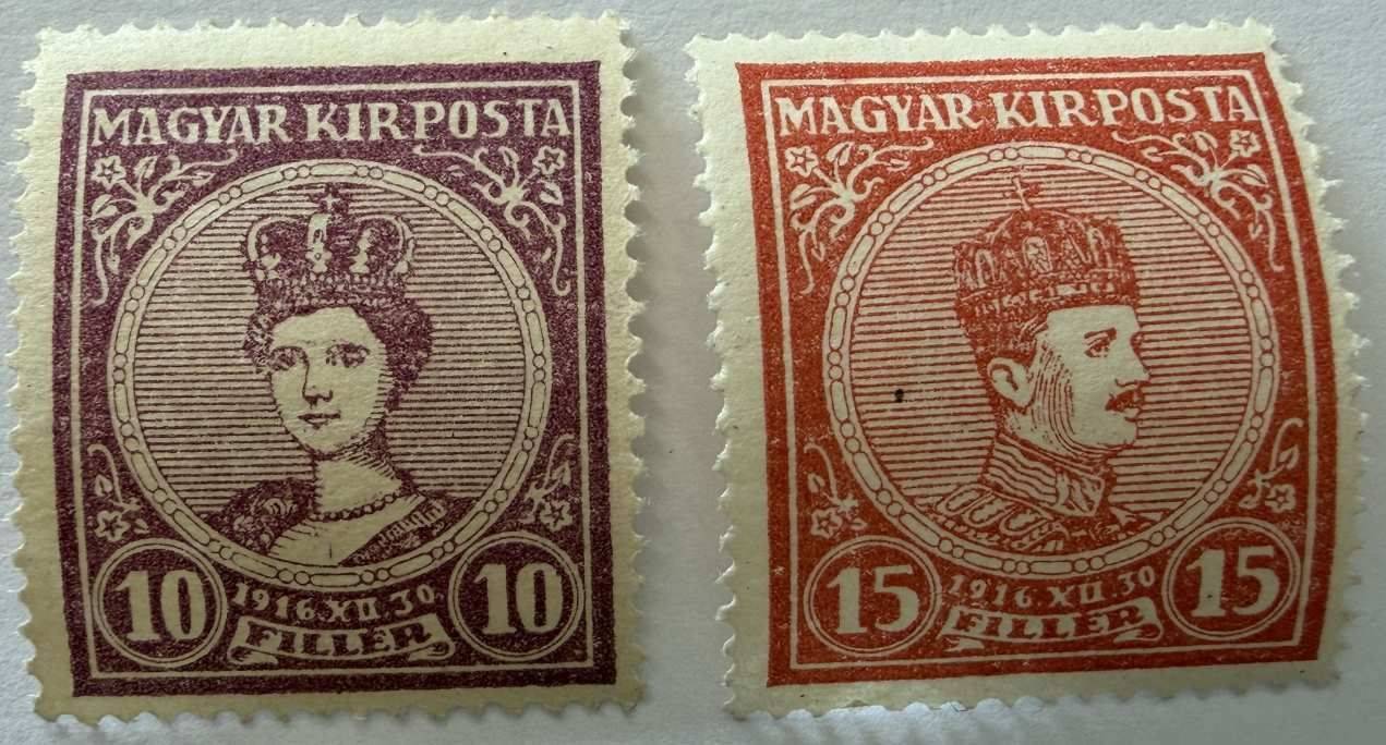 1916 Koronázás Bélyeg Pár