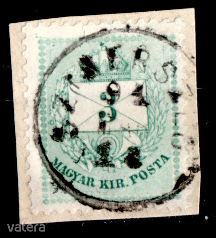 1881 színesszámú krajcáros SZINÉRSZEG bélyegzés Gudlin E3.20 / 100 pont (a17)
