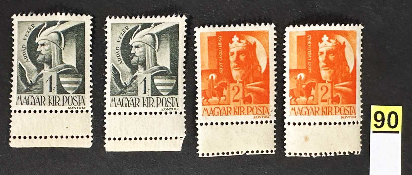 Magyarország 1944 Hadvezérek kettős fogazással postatiszta bélyeg -90.-