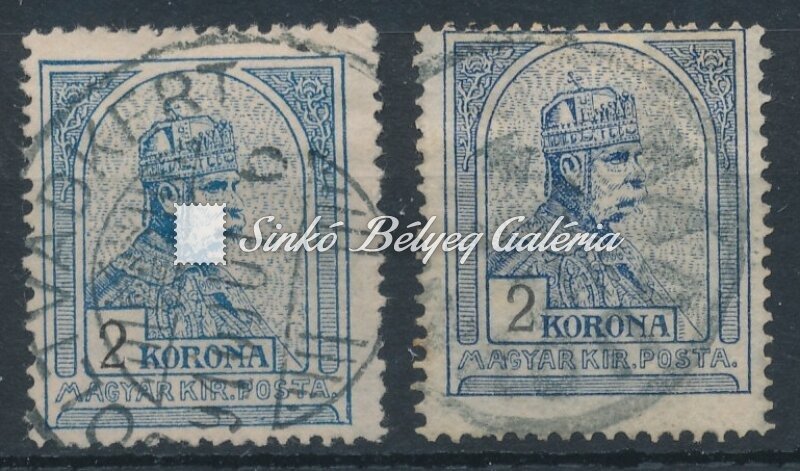 1908. Turul 2K bélyegek
