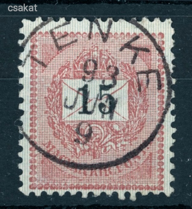 1889 krajcáros tenke bélyegzés bihar romania gudlin e3.20 / 35 pont e19