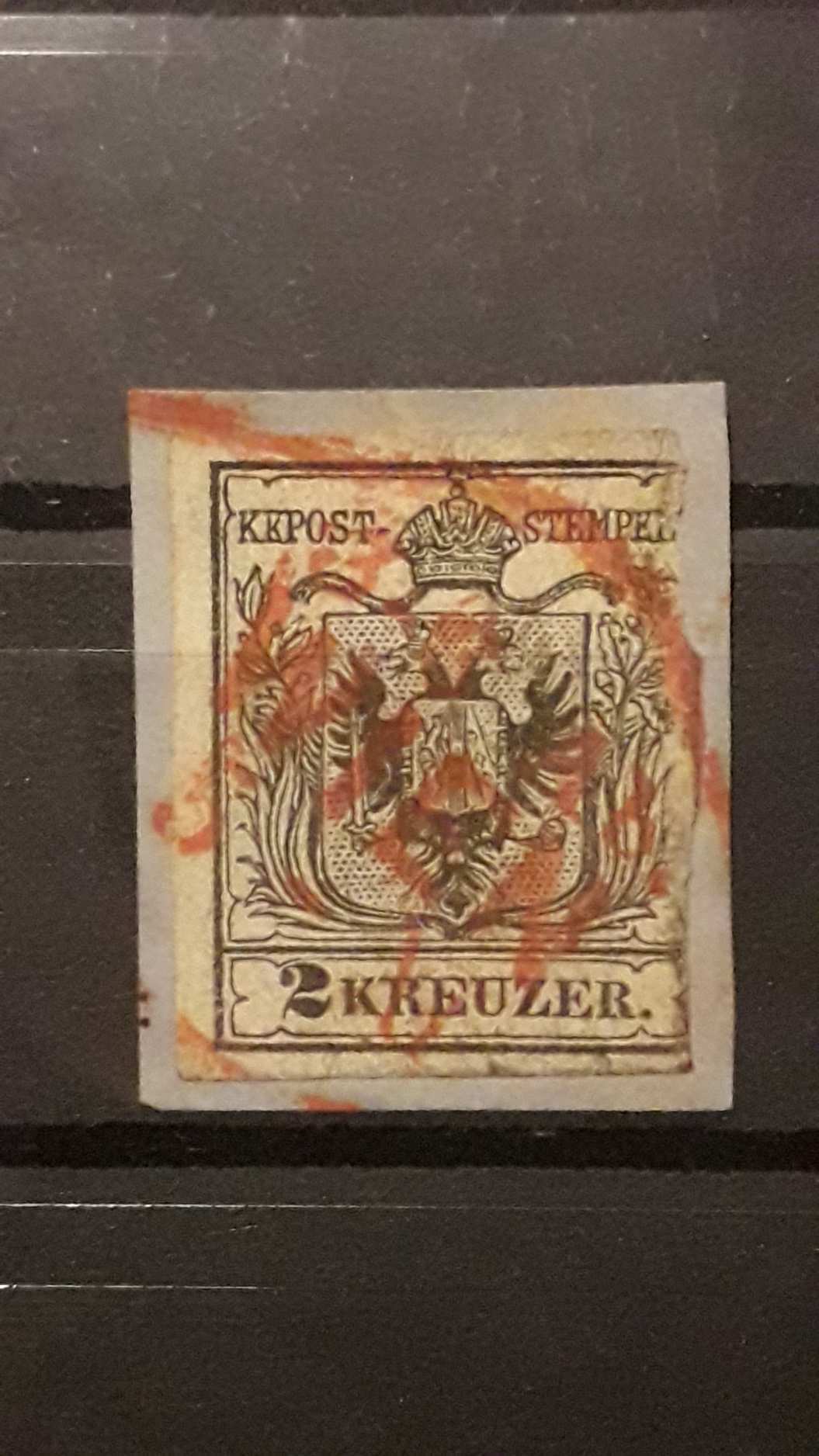 1850. Könyvnyomat 2kr Wien piros (600.000.)