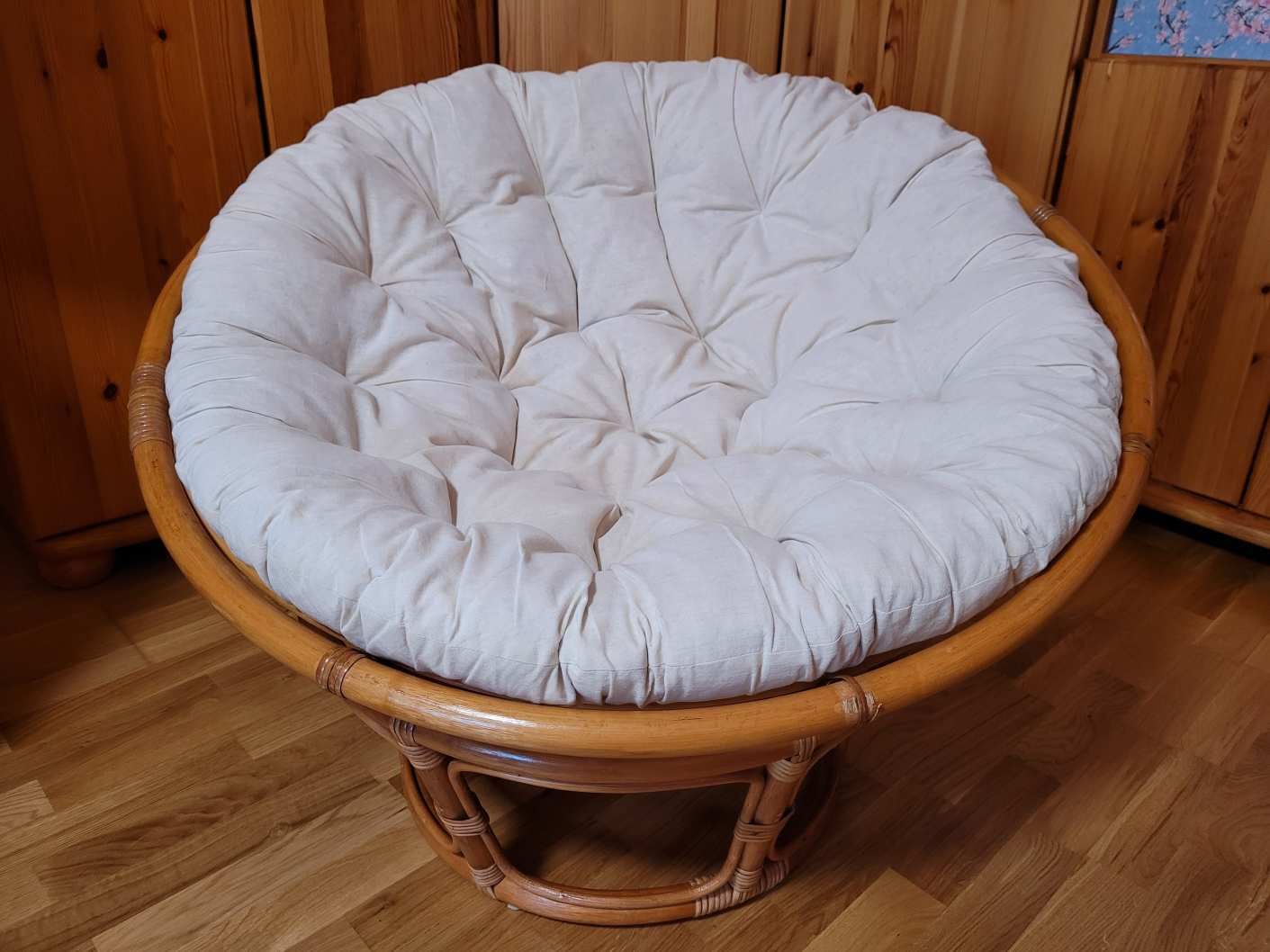 Papasan rattan fotel párnával (meghosszabbítva: 3534517175) - Vatera.hu