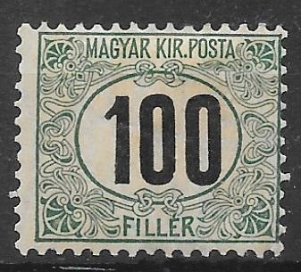 1903 Zöldportó 100 f falcos bélyeg