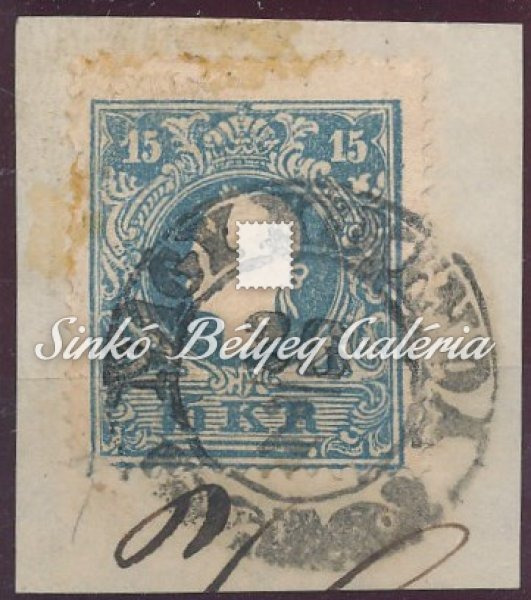1858. Könyvnyomat dombornyomással 15kr, NAGY KIKINDA