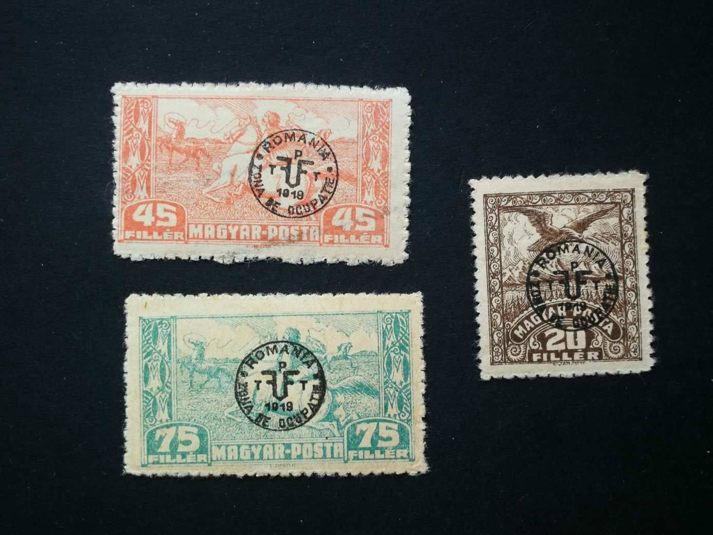 Magyarország 1920 Debrecen II. román megszállás 3 db, kat. ár 1550 Ft