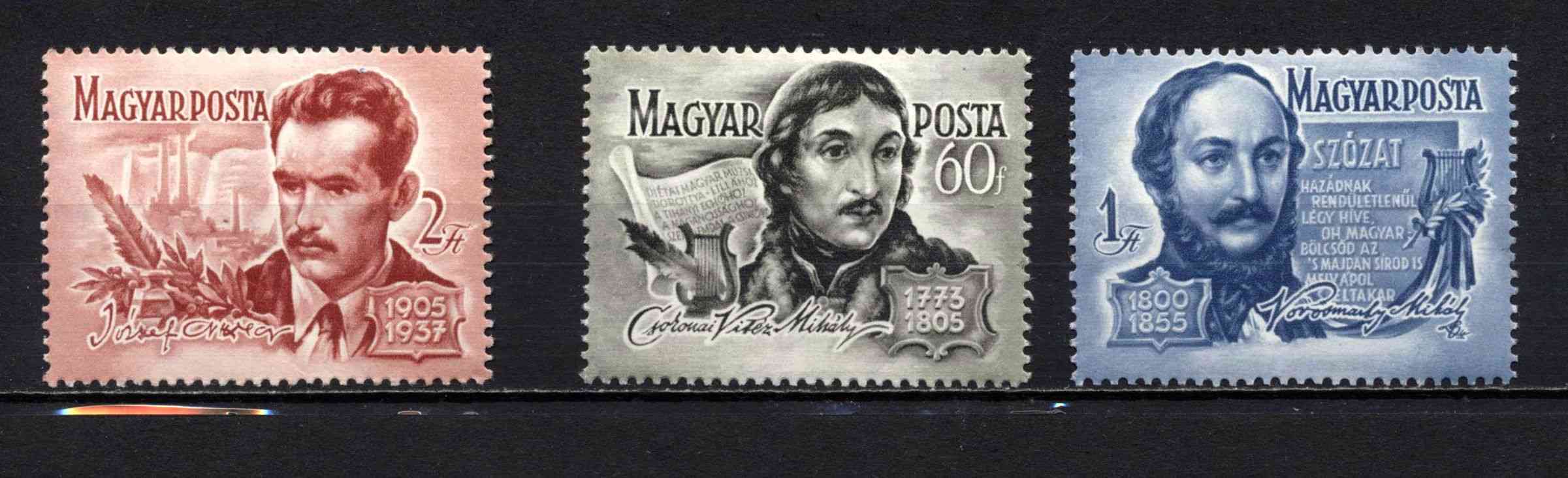 1955 Költők bélyegsor, postatiszta, kat.:1 000 Ft