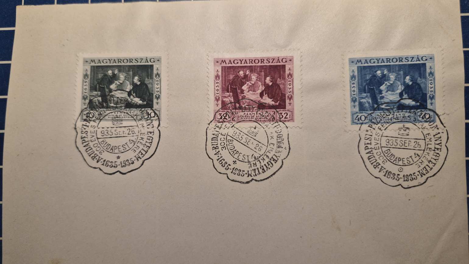 1935 PÁZMÁNY ELSŐNAPI BÉLYEGES EMLÉKLAP 2