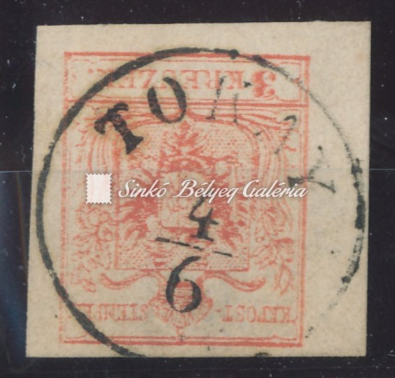1850. Könyvnyomat 3kr, TOKAY