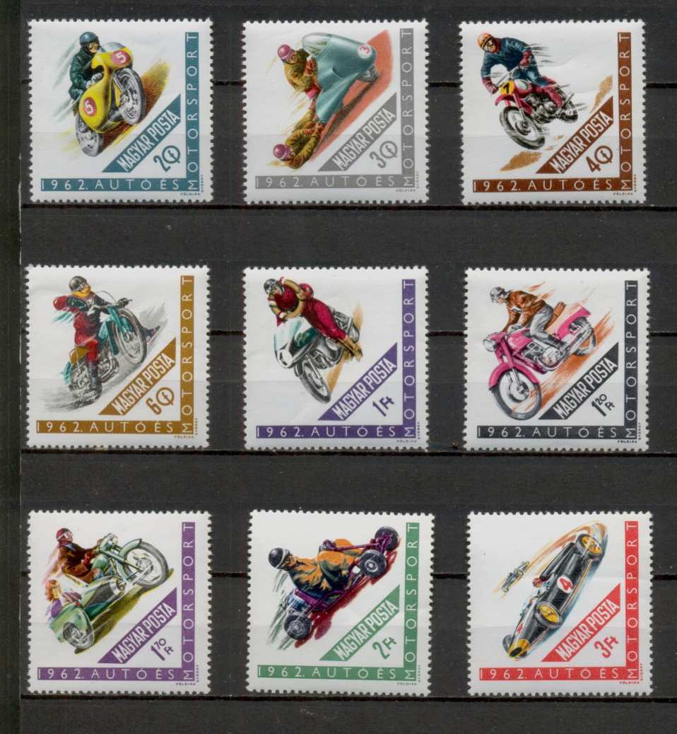 M314 1962 Autó- és motorsport teljes bélyegsor Magyar Posta