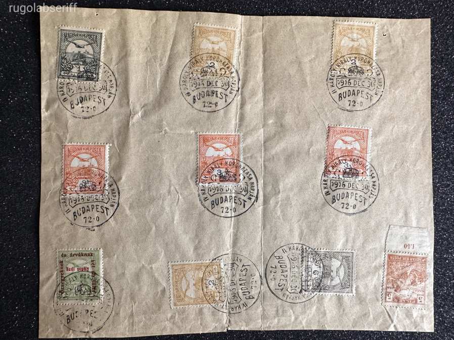 1916 KÁROLY KIRÁLY KORONÁZÁS NAPJA EMLÉKBÉLYEGZÉSEK TURUL BÉLYEG, BÉLYEGEN