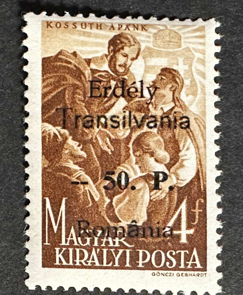 MAGYARORSZÁG 1944 VISSZATÉRT TERÜLET SZÉKELYUDVARHELY KOSSUTH L. 50P-4FILLÉR