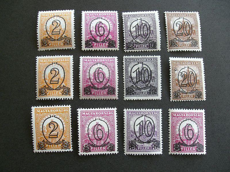 1931. Kisegítő bélyegek(I) teljes falcos sor (12 darab)