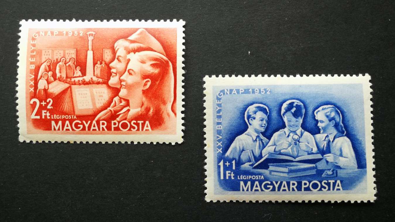 Magyarország 1952 Bélyegnap ** kat. ár 5000 Ft, apró barna foltok H