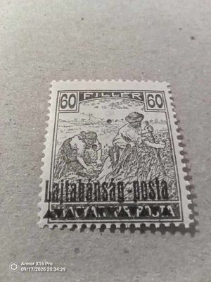 1921. Nyugat-Magyarország III. 60 fillér hármaslyukkal megszállás Bodor garanciajellel