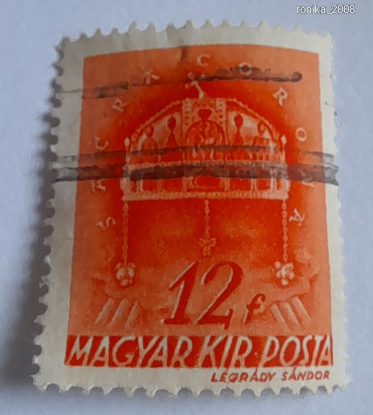 1941 Templom II 12 fillér pecsételt