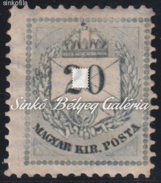 1881. Színesszámú krajcáros 20kr