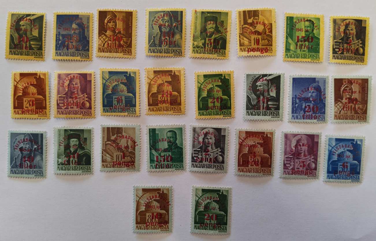1944 Felszabadulás (I.) Teljes Bélyegsor (**)