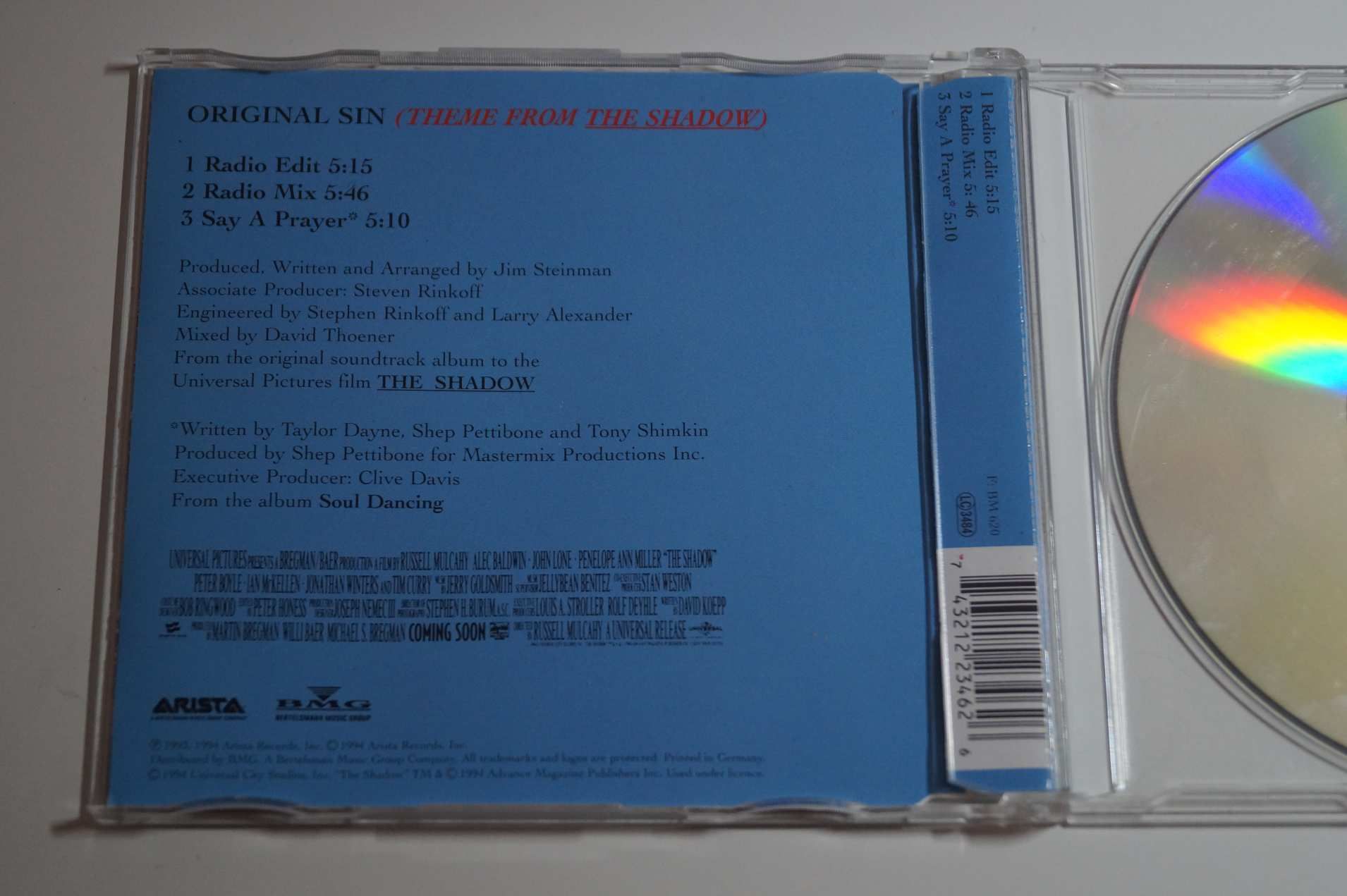 Taylor Dayne &ndash; Original Sin (Theme From The Shadow) Maxi Cd