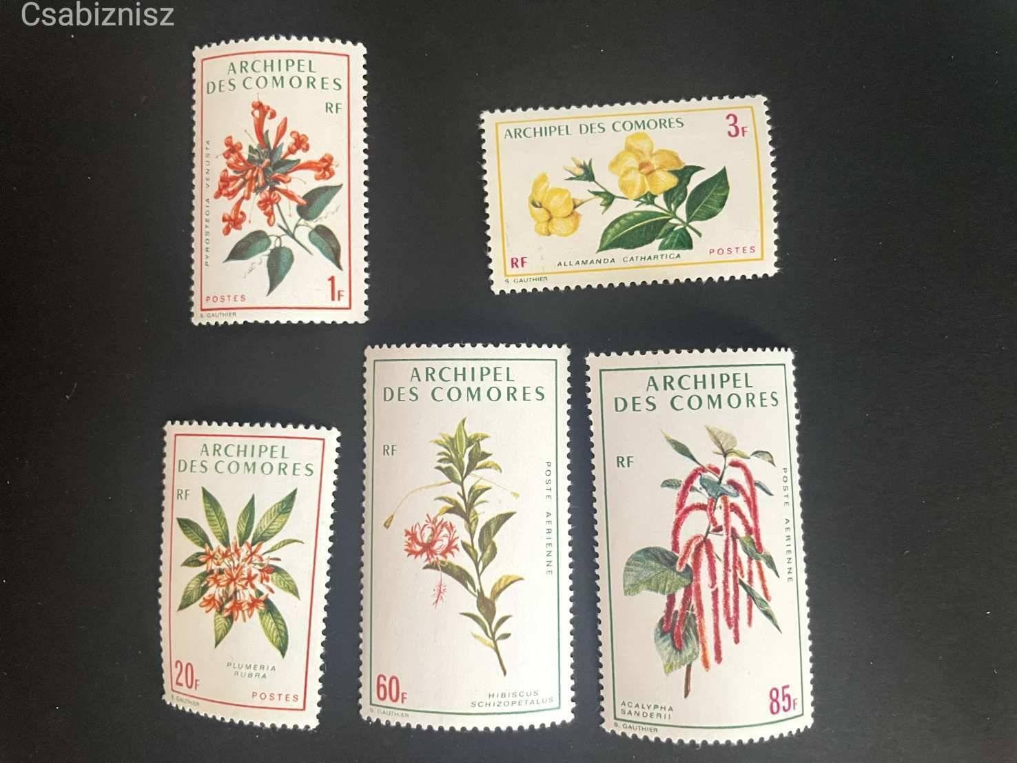 Comoro-szigetek virágok postatiszta 1971