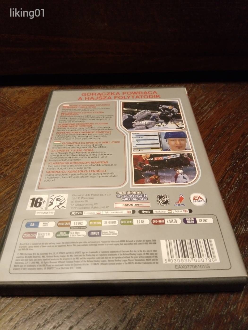 NHL 06 PC CD Magyar dokumentáció!