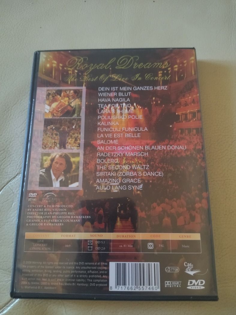 André Rieu Royal Dreams The Best Of Live In Concert dvd