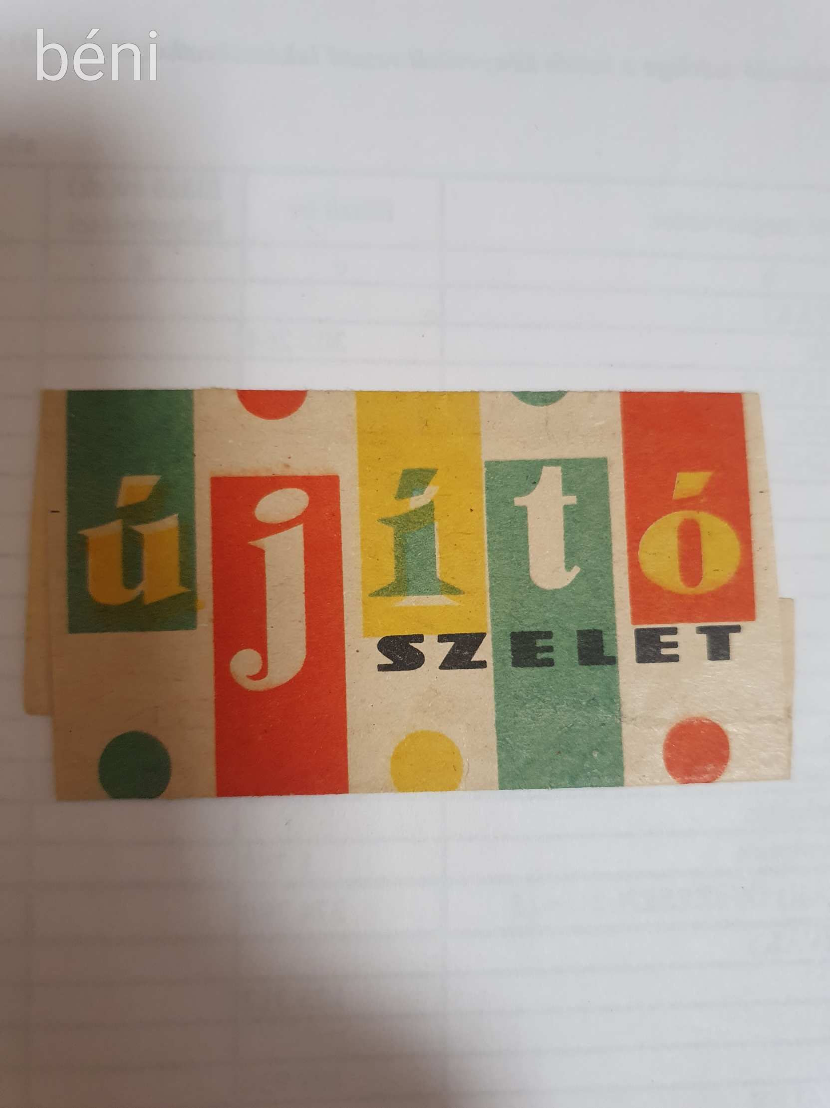 régi csokipapír újitó szelet