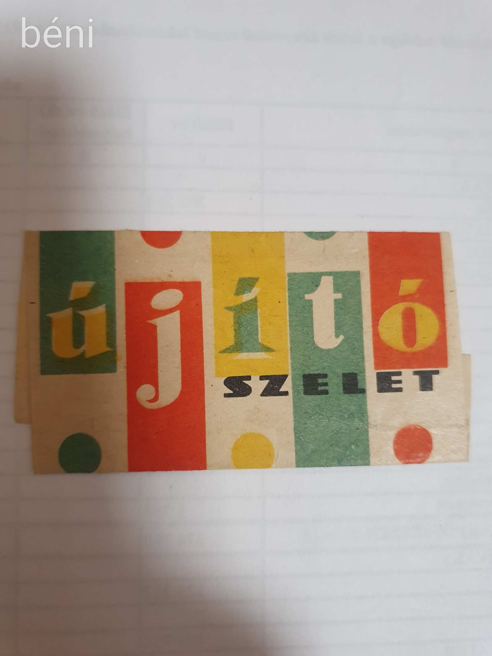 régi csokipapír újitó szelet