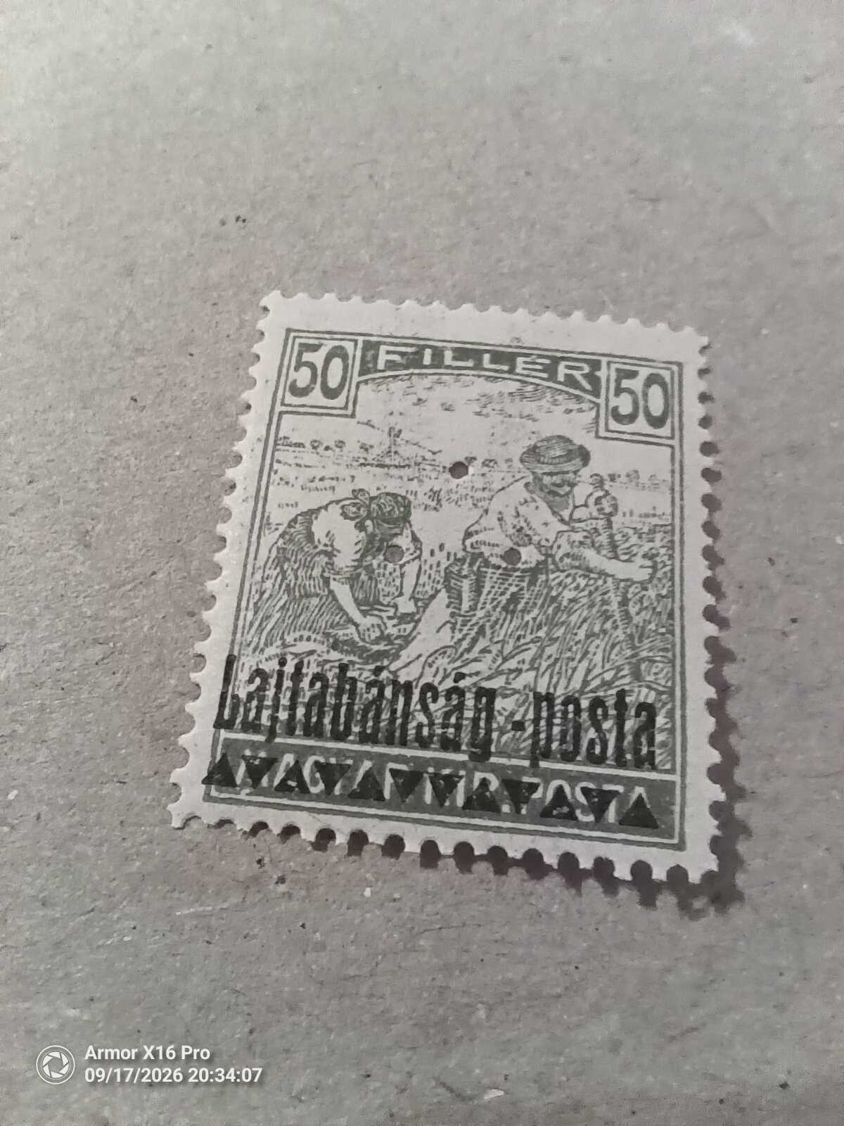 1921. Nyugat-Magyarország III. 50 fillér hármaslyukkal megszállás Bodor garanciajellel