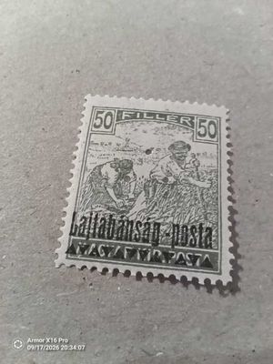 1921. Nyugat-Magyarország III. 50 fillér hármaslyukkal megszállás Bodor garanciajellel