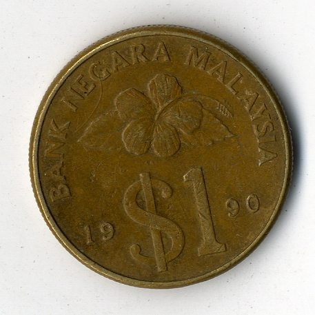 Malajzia alubronz 1 Ringgit 1990