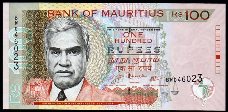 Mauritius 100 rúpia UNC 2007