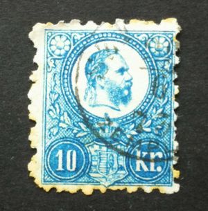 Magyarország 1871 Réznyomat 10 Kr SZE(RENCS) / ZEMPL. (M.) Gudlin 150 barnulás H