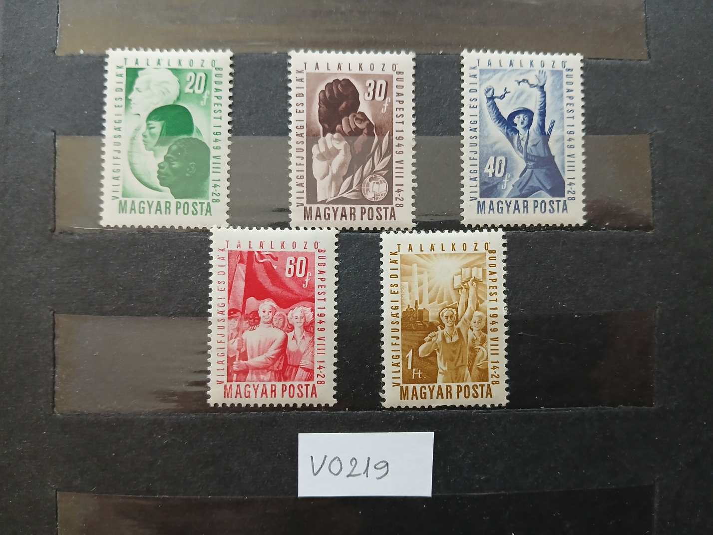 V0219a Magyar bélyeg 1949 1101a-1105a postatiszta  
