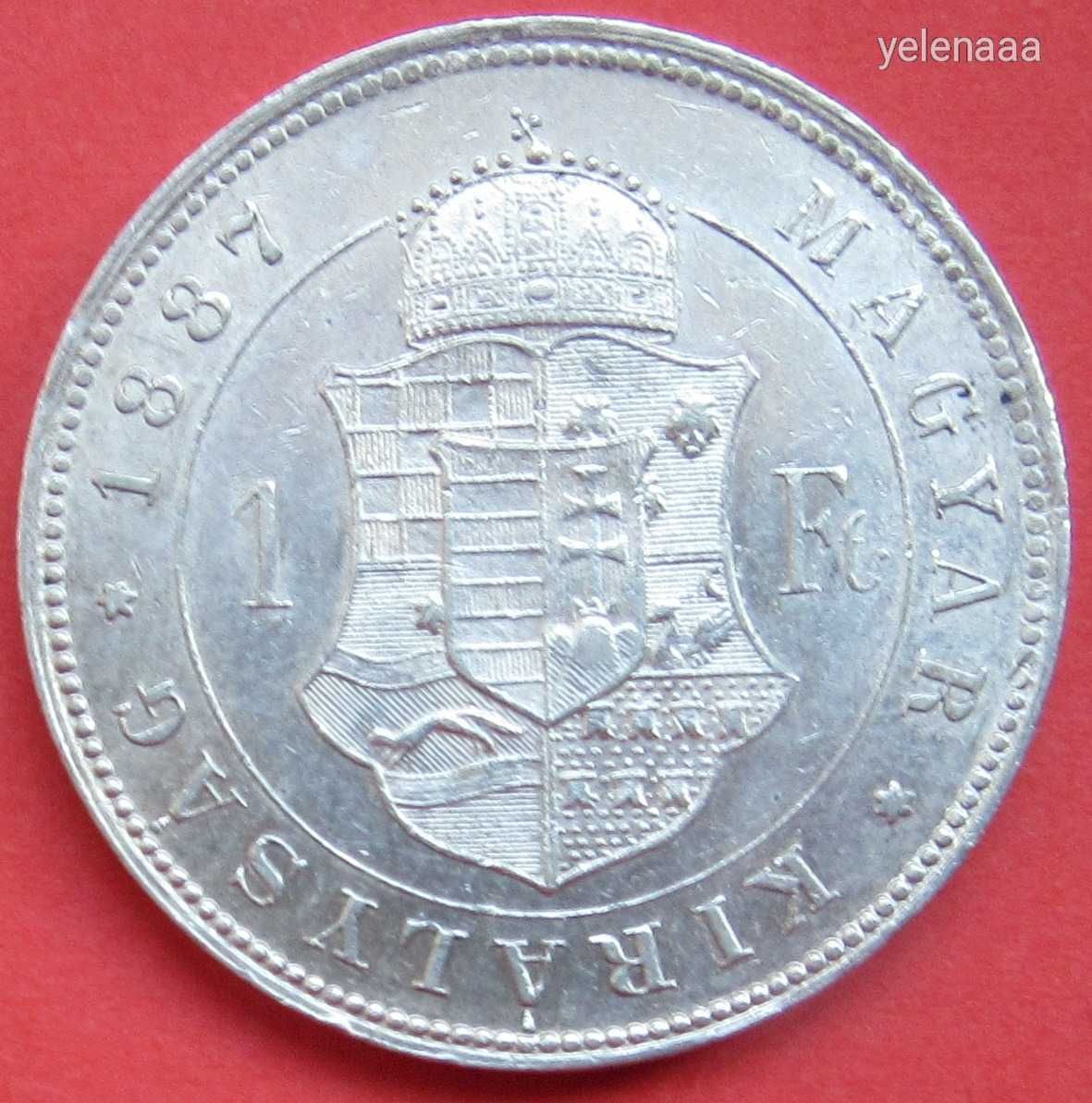 Ezüst 1 forint 1887 K.B.