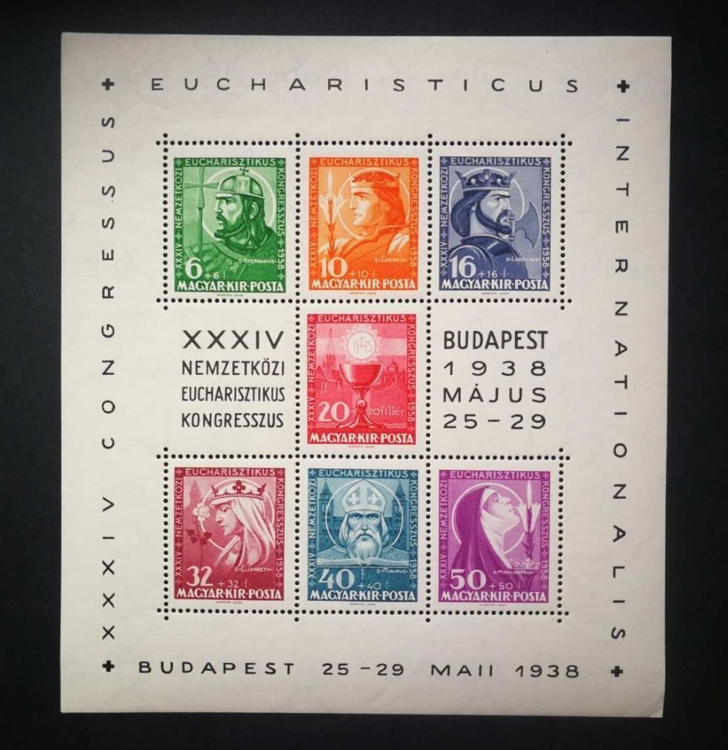 Magyarország 1938 Eucharisztikus blokk, enyhe törések, G2