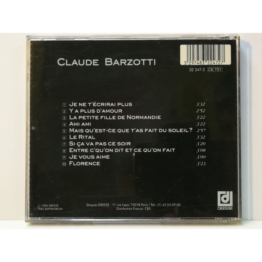 Claude Barzotti - Le Rital - CD