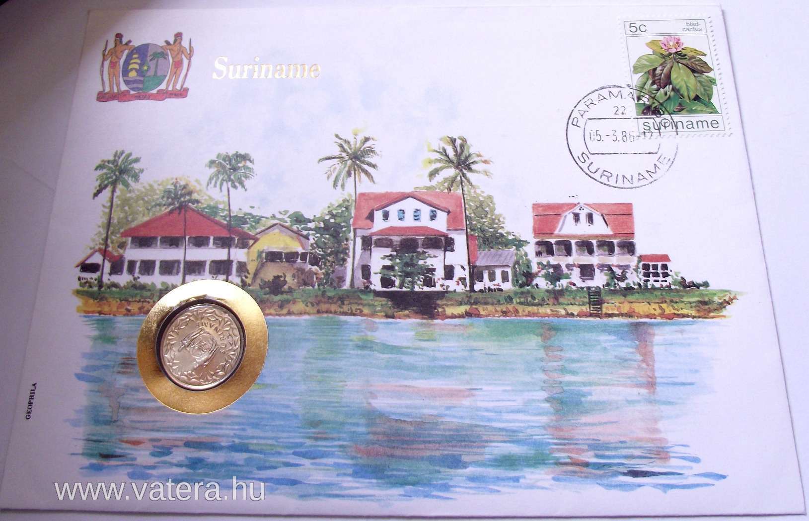 SURINAME, ÉRMÉS BORÍTÉK BÉLYEGGEL!