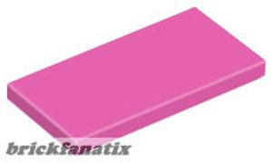 Lego Flat Tile 2X4, Dark rose